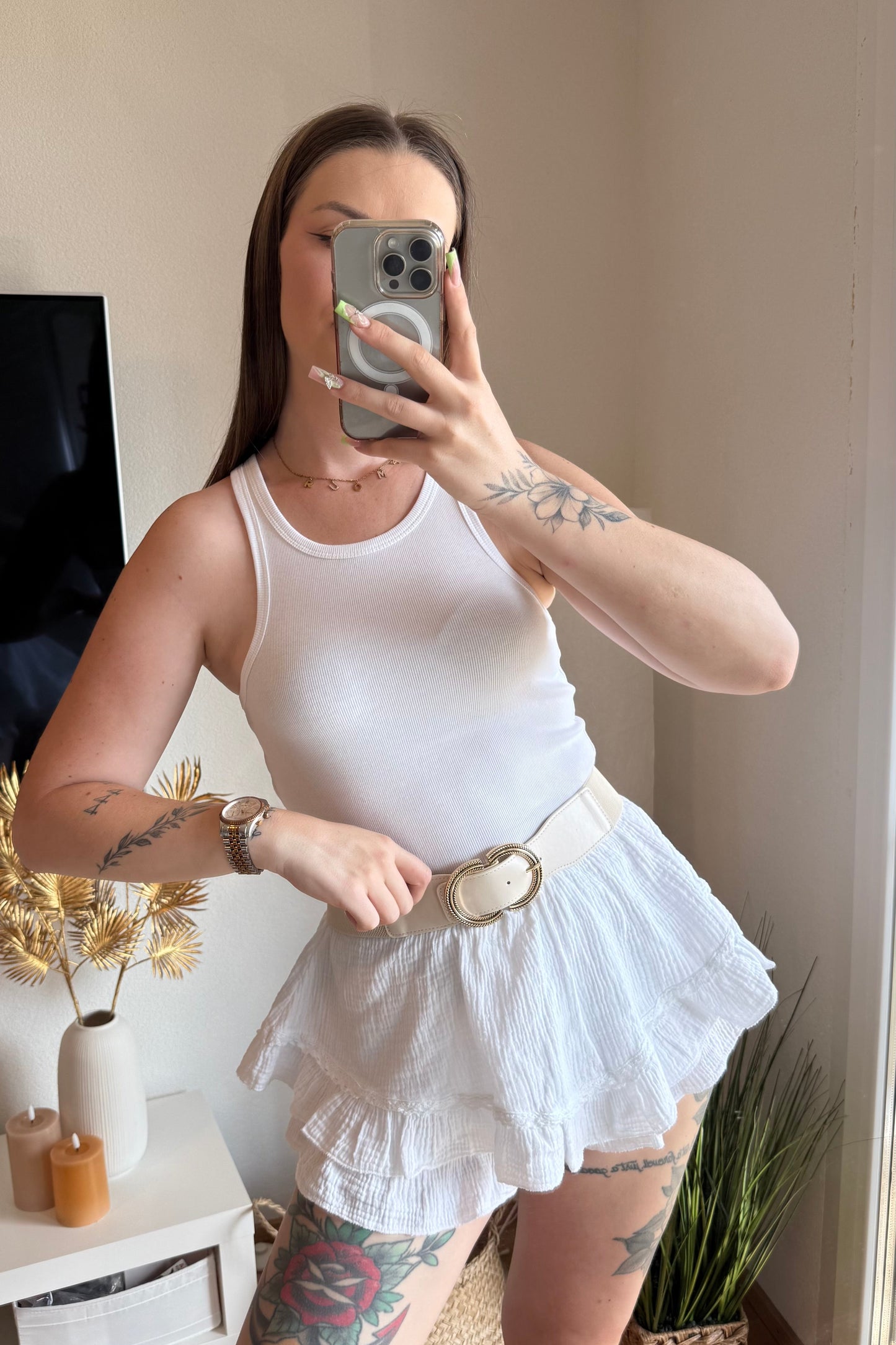 Jupe-short Livia - Blanche