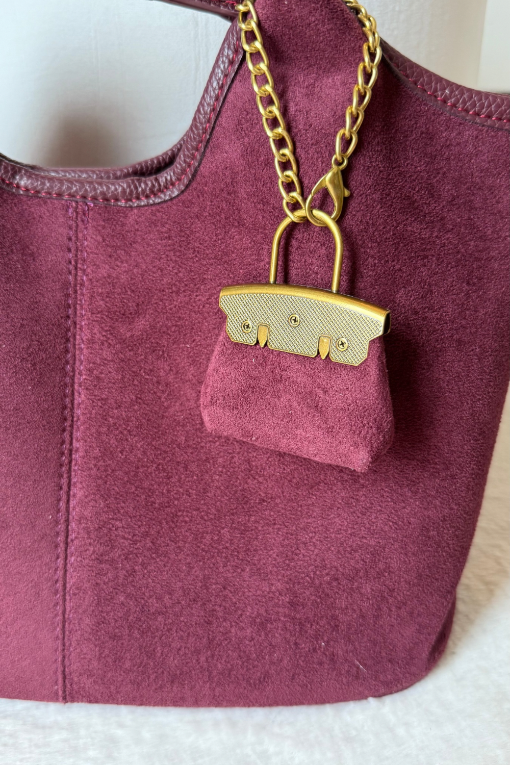 Sac suédine - Burgundy