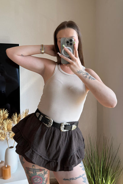 Jupe-short Livia - Marron