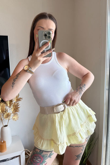Jupe-short Livia - Jaune