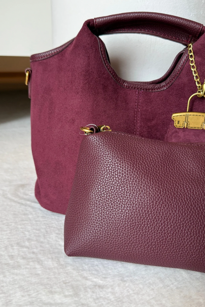 Sac suédine - Burgundy