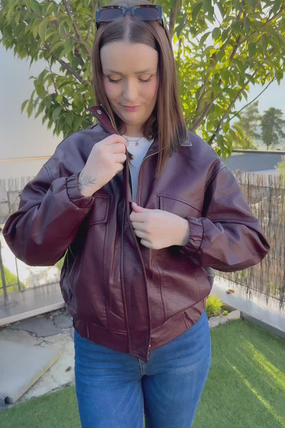Bomber Leya - Burgundy